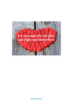 Ich w&uuml;nsche Dir ein Jahr voll S&uuml;&szlig;e und Heiterkeit!