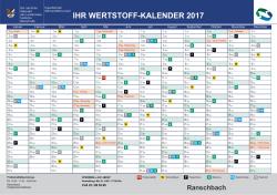 IHR WERTSTOFF-KALENDER 2017