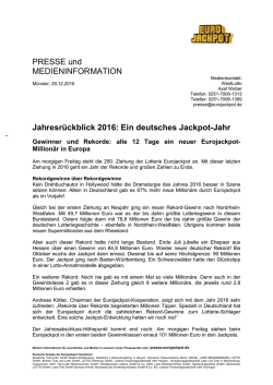 Ein deutsches Jackpot-Jahr