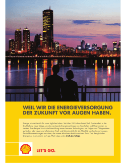 weil wir die energieversorgung der zukunft vor augen haben.