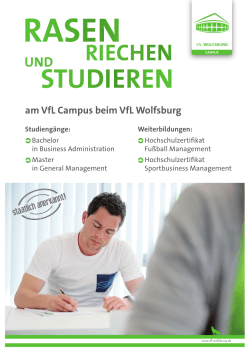 Informationsbroschüre zum Bildungsangebot des VfL Campus