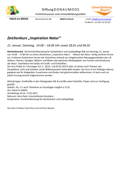 Zeichenkurs „Inspiration Natur“
