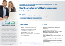RH_9078 SB Rechnungswesen - RheinLand Versicherungsgruppe