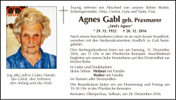 Agnes Gabl geb. Praxmarer