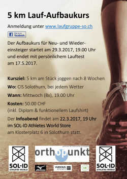 5 km Lauf-Aufbaukurs - Laufgruppe Solothurn