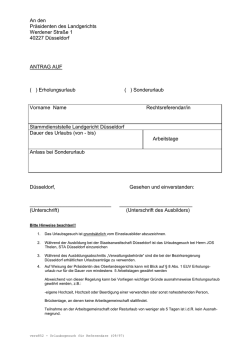Urlaubsantrag f&uuml;r Referendare