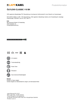 Produktinformation ÖLFLEX® CLASSIC 110 BK