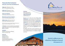 Flyer Jahresprogramm  - Läbeshuus Heiligenschwendi