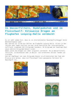 In Wasserfiltern, Nudelpaketen und im Fleischwolf