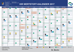 IHR WERTSTOFF-KALENDER 2017
