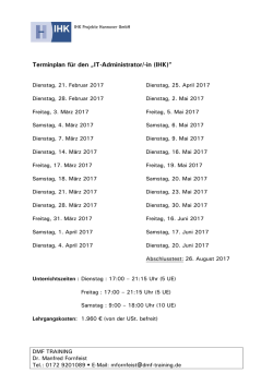 IT-Administrator/-in (IHK) - bei der Akademie f&uuml;r Medientechnik