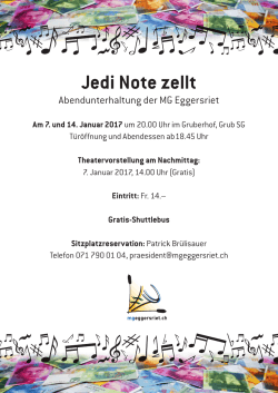 Jedi Note zellt - Musikgesellschaft Eggersriet