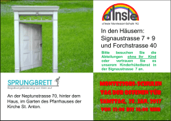 In den H&auml;usern: Signaustrasse 7 + 9 und Forchstrasse