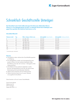 Schrankfach Geschäftsstelle Unterägeri