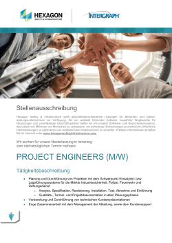 project engineer (m/w)