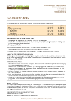 naturalleistungen - Luzerner Bäuerinnen