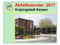 Entsorgungskalender - Kolpingstadt Kerpen