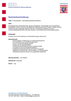 Informationssicherheit einf&uuml;hren