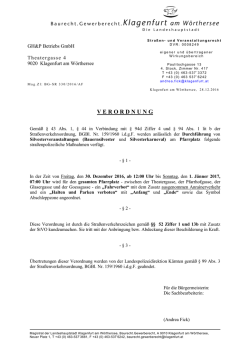 verordnung - Klagenfurt