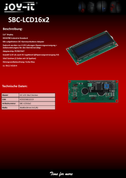 SBC-LCD16x2 - produktinfo.conrad.com