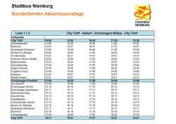 Sonderfahrten Adventssamstage 2016