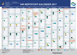 IHR WERTSTOFF-KALENDER 2017