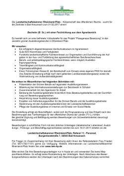 Ausschreibung Dokument - Landwirtschaftskammer Rheinland