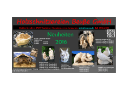 Neuheiten 2016 - Holzschnitzereien Beusse