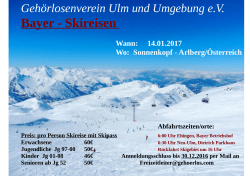 Bayer - Skireisen