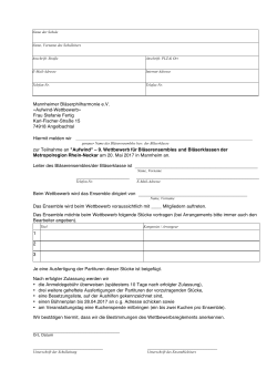 Anmeldeformular - Mannheimer Bläserphilharmonie