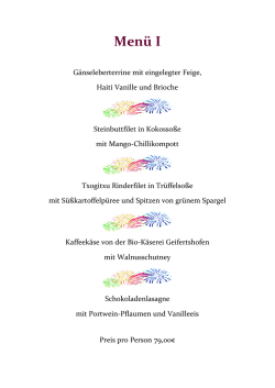 Silvestermenüs 2016