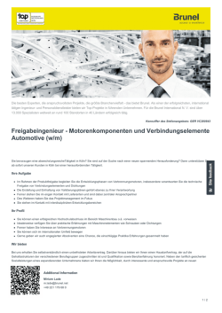 Freigabeingenieur - Motorenkomponenten und