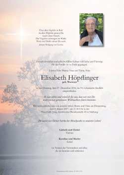 Elisabeth Höpflinger - Bestattung Jung, Salzburg