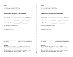 Krankmeldung - Nardini Realschule Mallersdorf