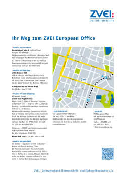 Ihr Weg zum ZVEI European Office (12.12.2016 | PDF, 118 KB)