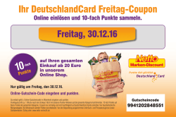 Ihr DeutschlandCard Freitag-Coupon