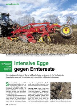 Intensive Egge gegen Erntereste