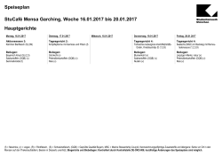 Speiseplan StuCafé Mensa Garching, Woche 16.01.2017 bis 20.01
