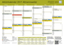 Abfuhrkalender 2017 Allmannsweiler