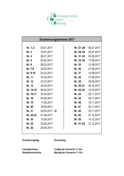 Mediadaten 2017 - NZZ Fachmedien AG