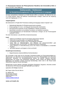 Doktorandin / Doktorand