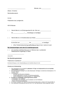 Urlaubsantrag - Landgericht Münster