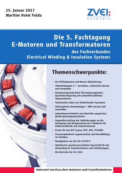 Die 5. Fachtagung E-Motoren und Transformatoren