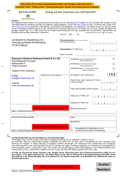 Antrag auf den Zuschuss zum JobTicket BW &ndash; Bestellschein