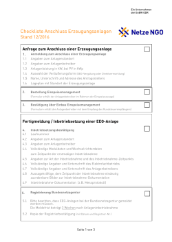 Checkliste notwendiger Unterlagen PDF