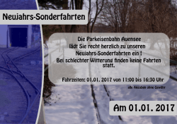 Am 01.01. 2017 - Parkeisenbahn Auensee