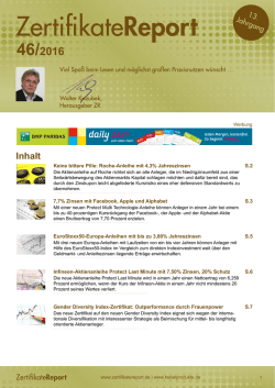 Inhalt - zertifikatereport.de