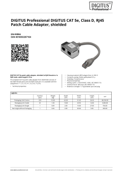 DIGITUS Professional DIGITUS CAT 5e, Class D, RJ45