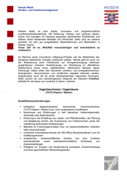 Ingenieure (w/m), Abteilung Verkehr