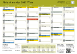 Abfuhrkalender 2017 Wain